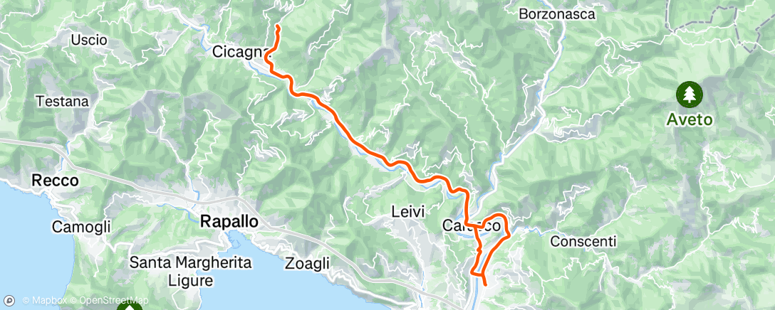 Map of the activity, Afternoon Ride