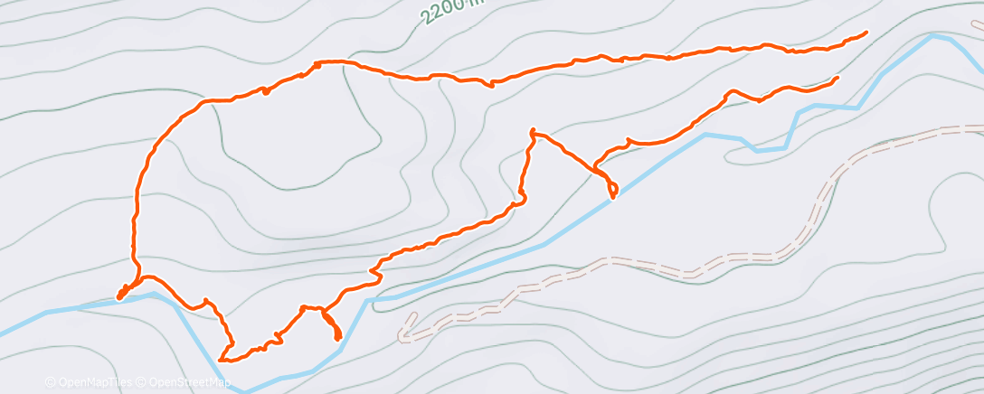Map of the activity, Up canyon west