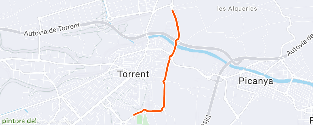 Map of the activity, Caminata de mañana