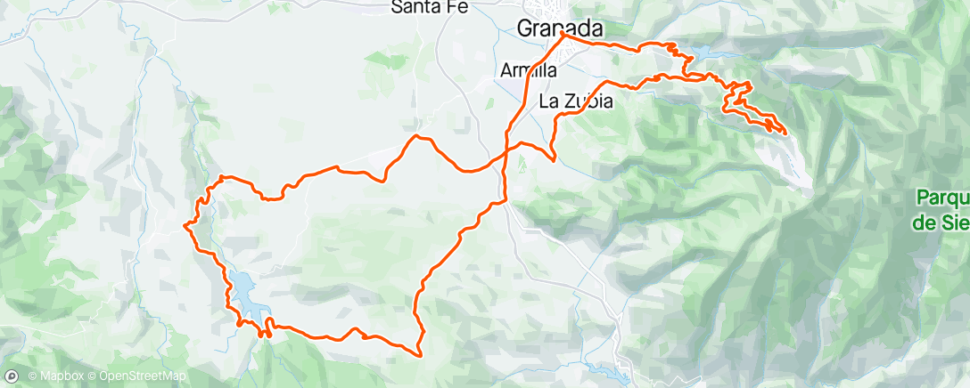 Map of the activity, Sierra Nevada 10