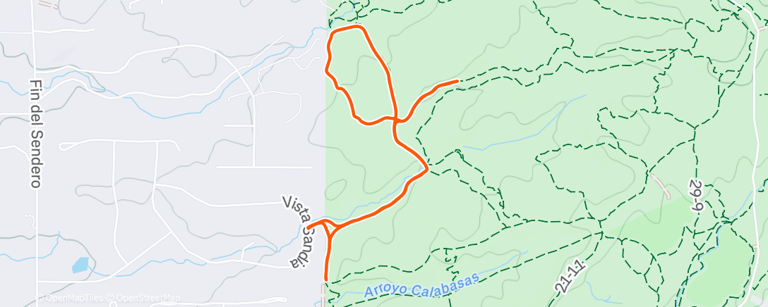 Mapa de la actividad (Afternoon Walk)