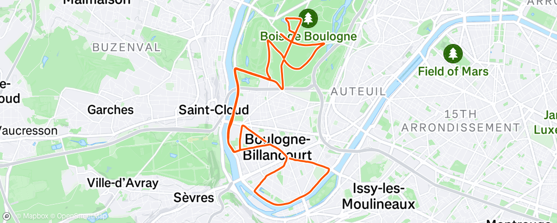 Map of the activity, Meneur d'allure semi marathon Boulogne