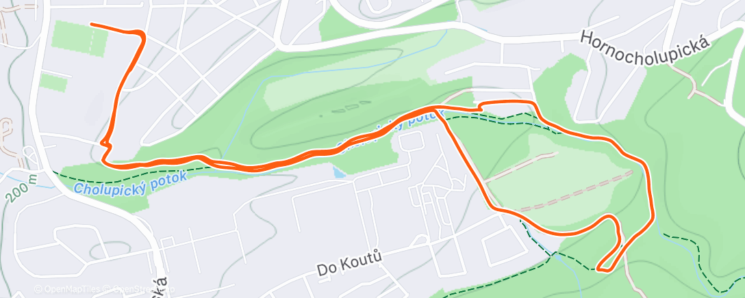 Map of the activity, Afternoon Walk