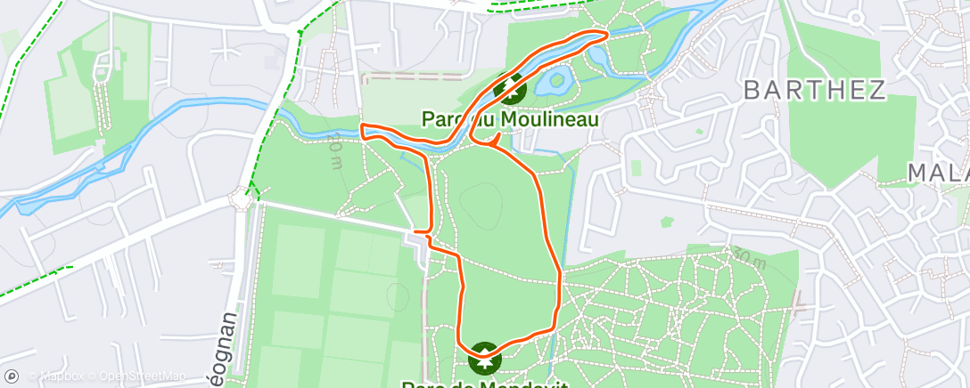 Map of the activity, Marche dans l'après-midi