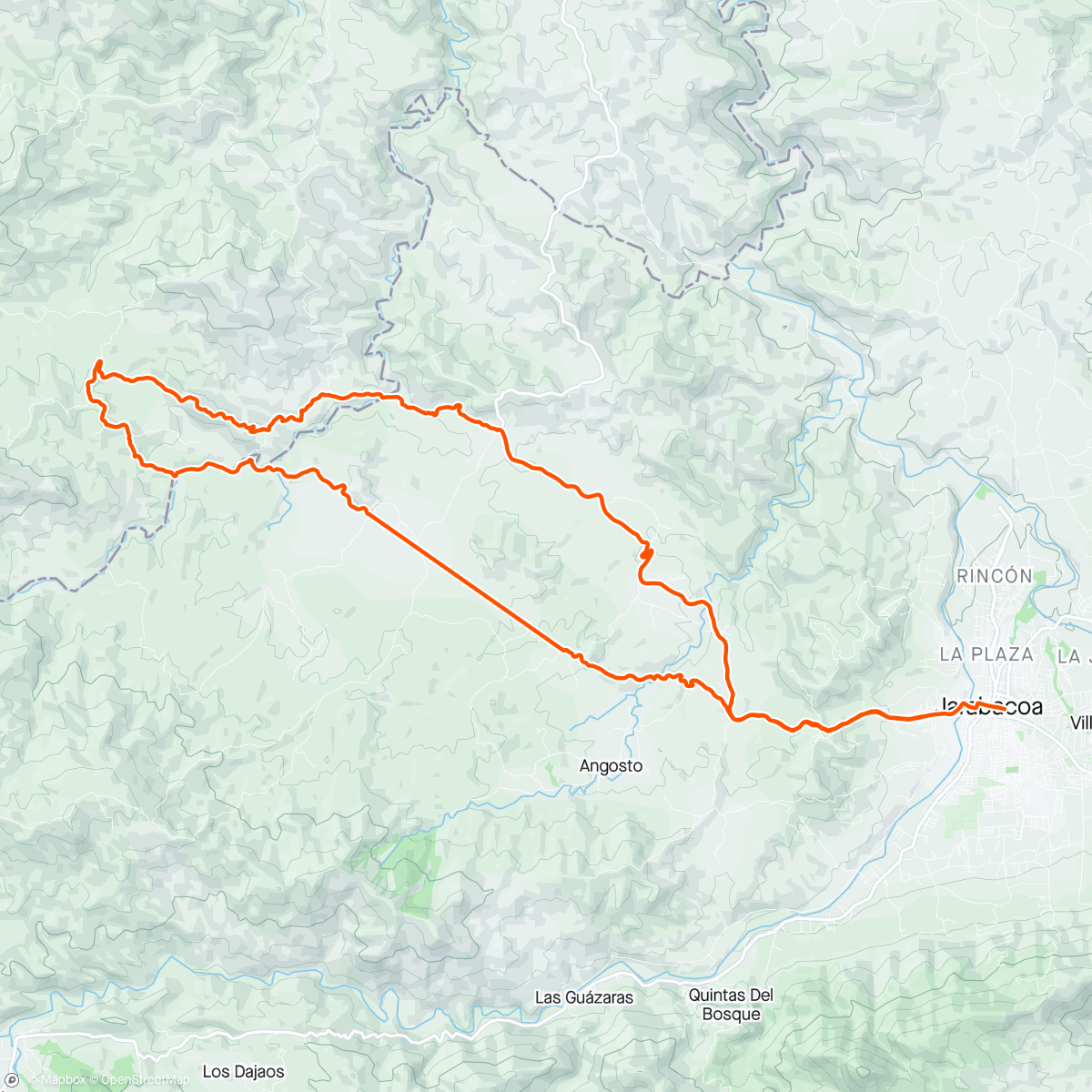 Map of the activity, La Calabaza