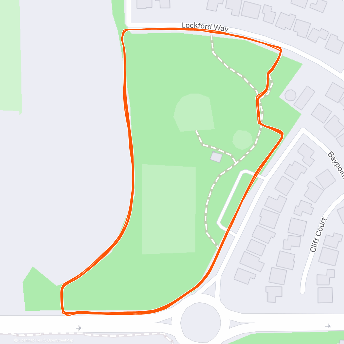 Map of the activity, Afternoon Run