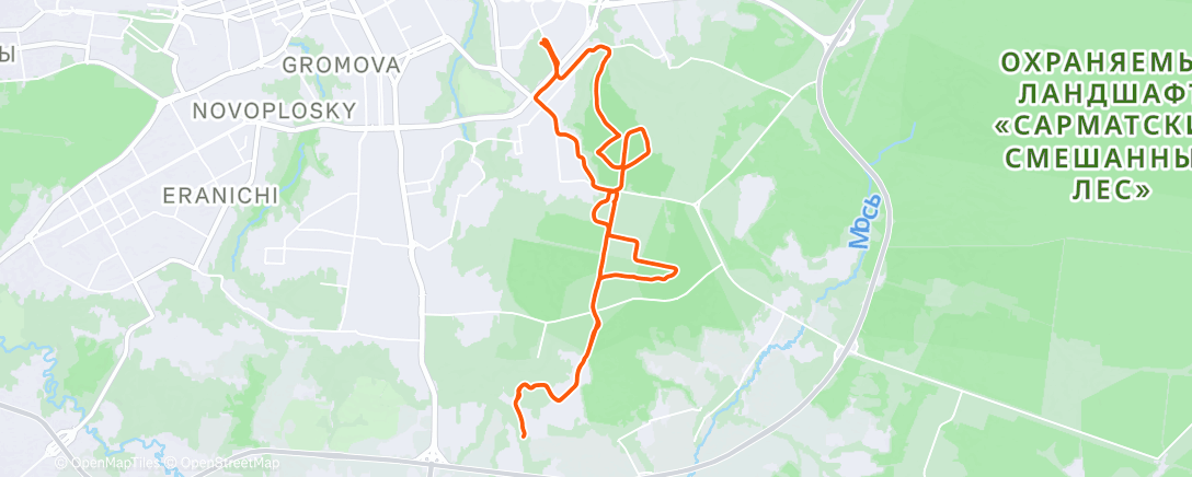 Map of the activity, Дневной велозаезд