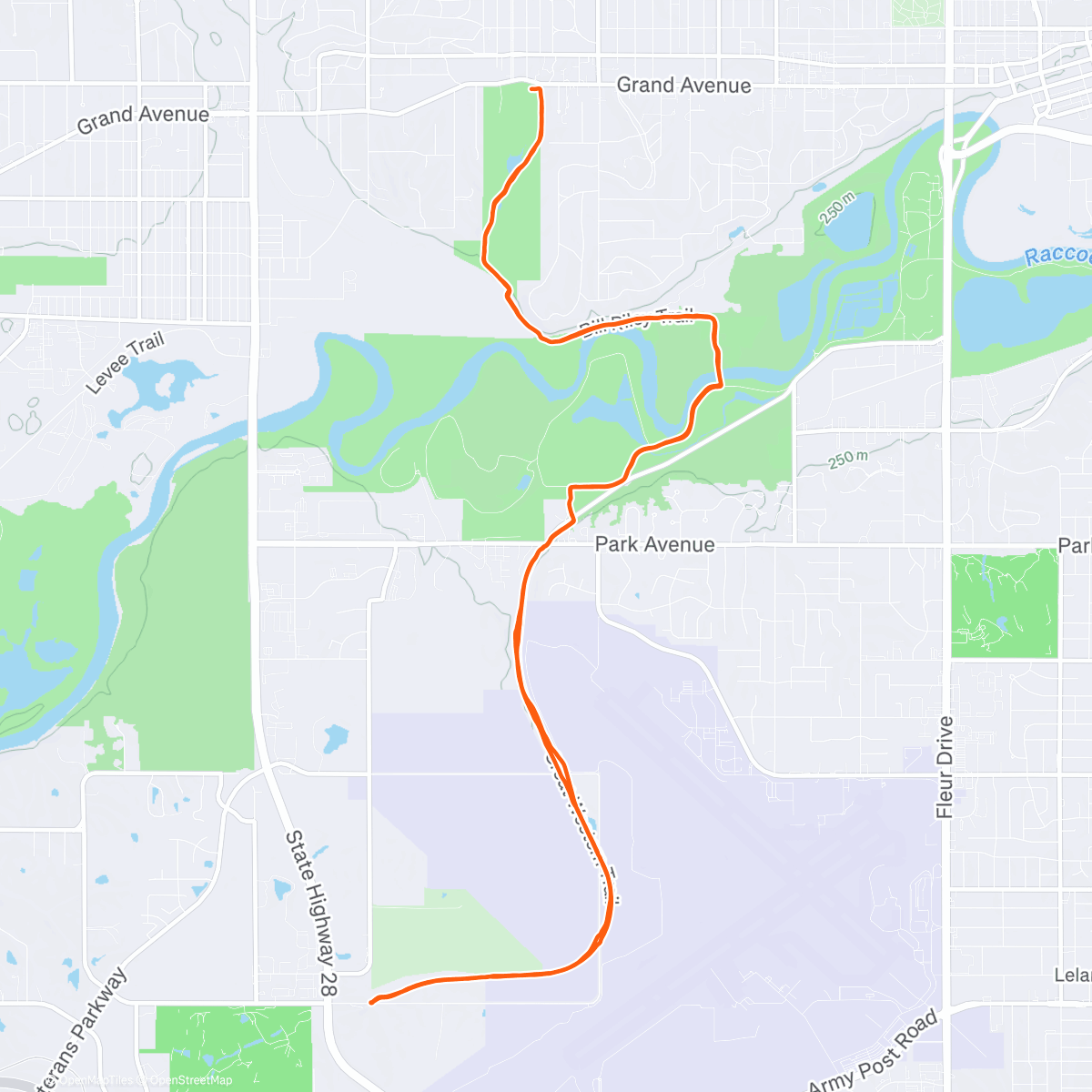 Map of the activity, Chilly ride with Taylor K!