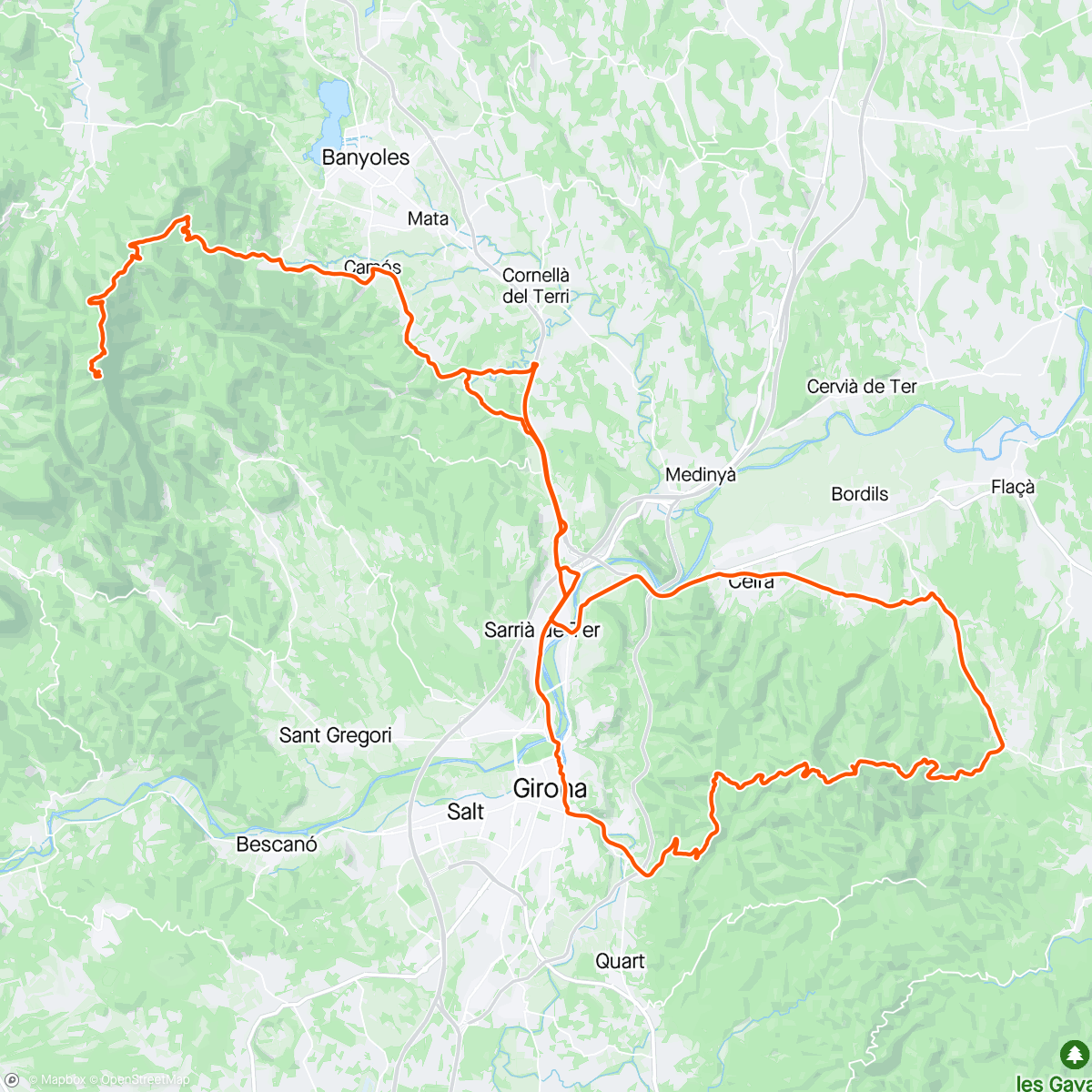 Map of the activity, Queen stage Girona camp