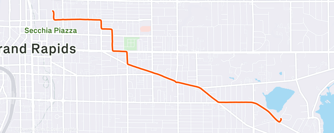 Map of the activity, ☁ Night Ride - Grand Rapids, Michigan ☁️
