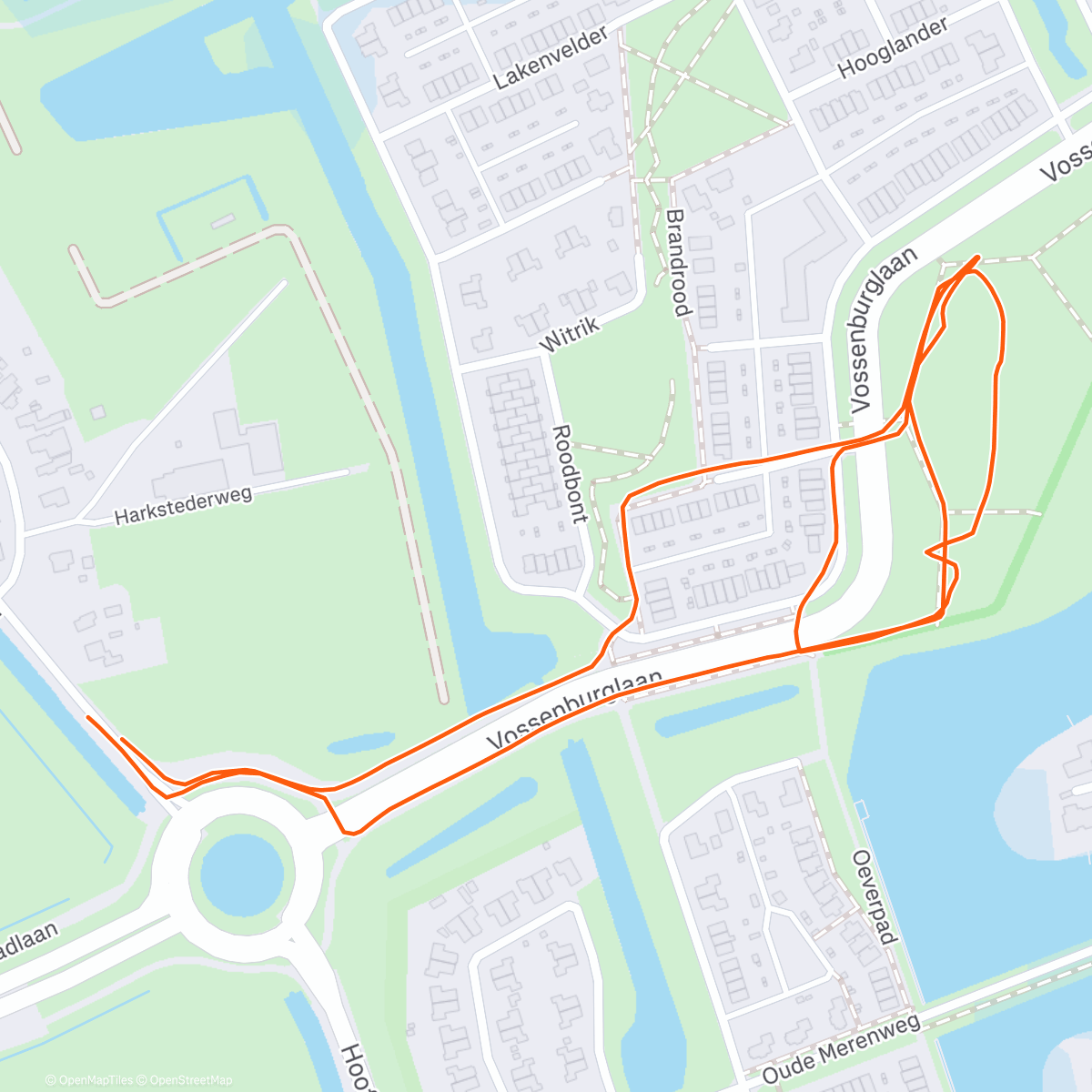 Map of the activity, Namiddagloop