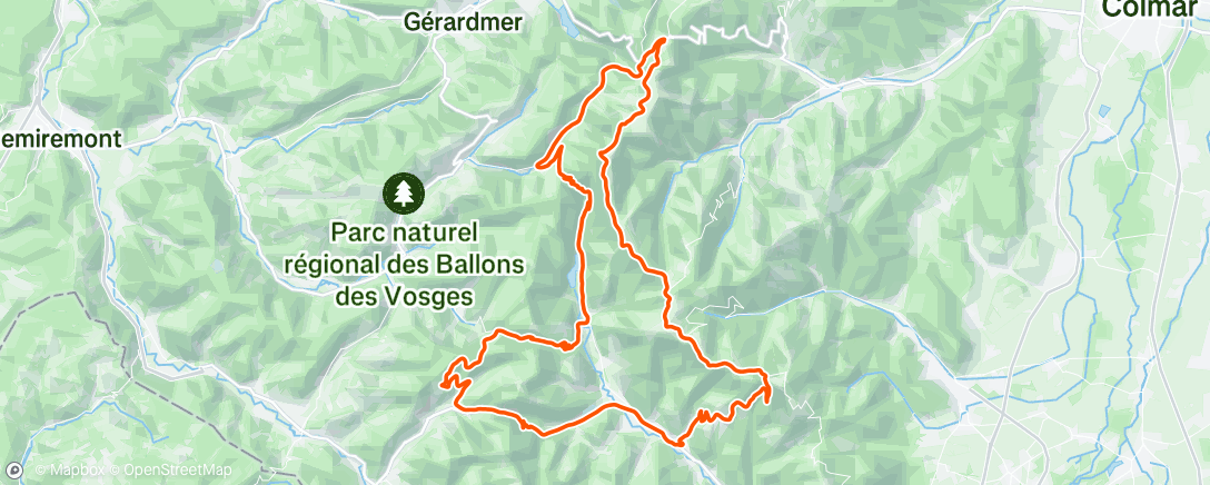 Map of the activity, Sortie vélo