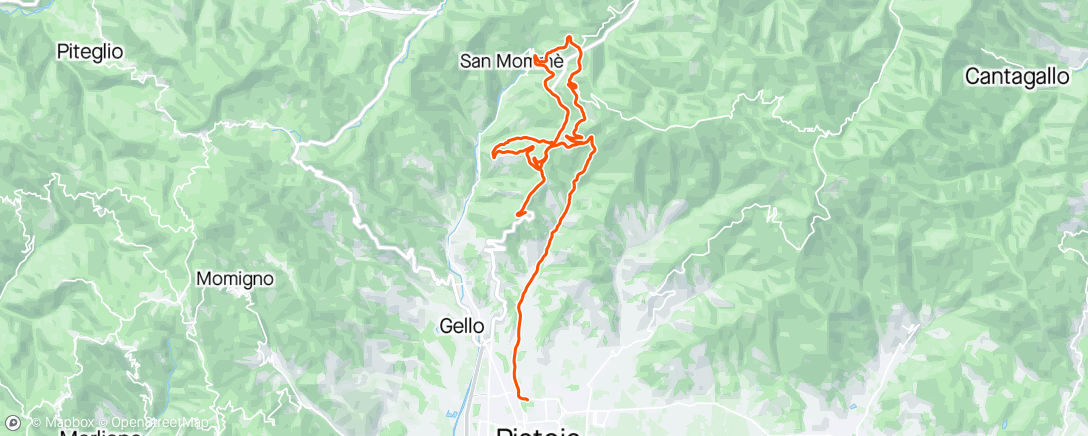 Map of the activity, AVDO Conca, Caposaldo, Malacosta