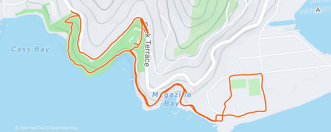 Map of the activity, Afternoon Run