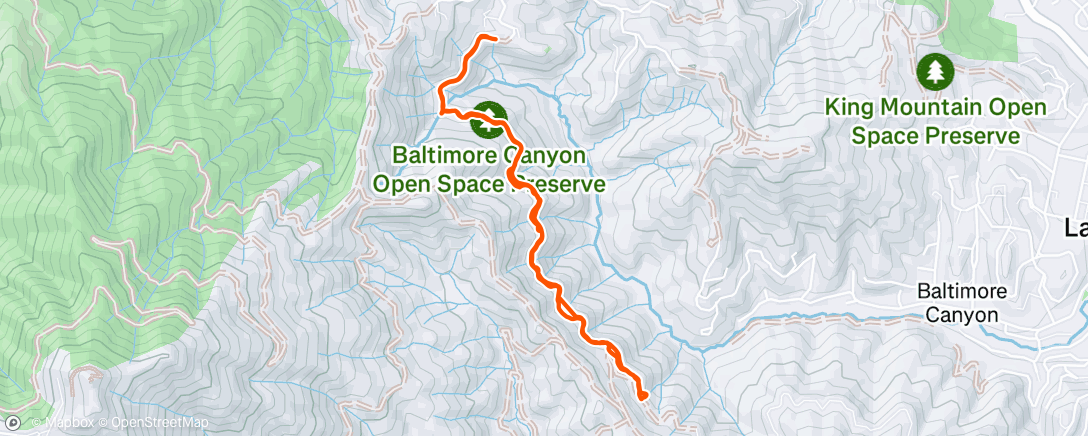 Map of the activity, Evening Walk