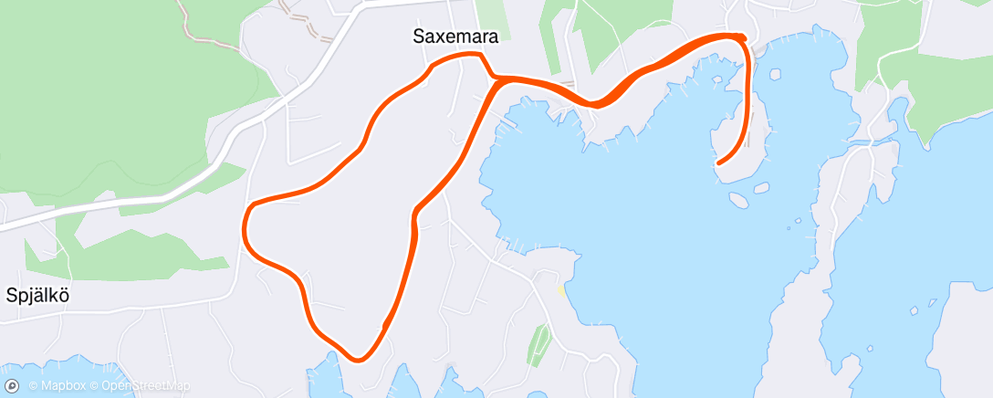 Map of the activity, Afternoon Run