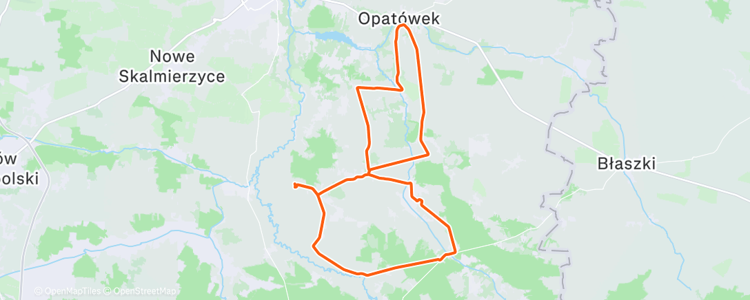 Map of the activity, Lunch Ride