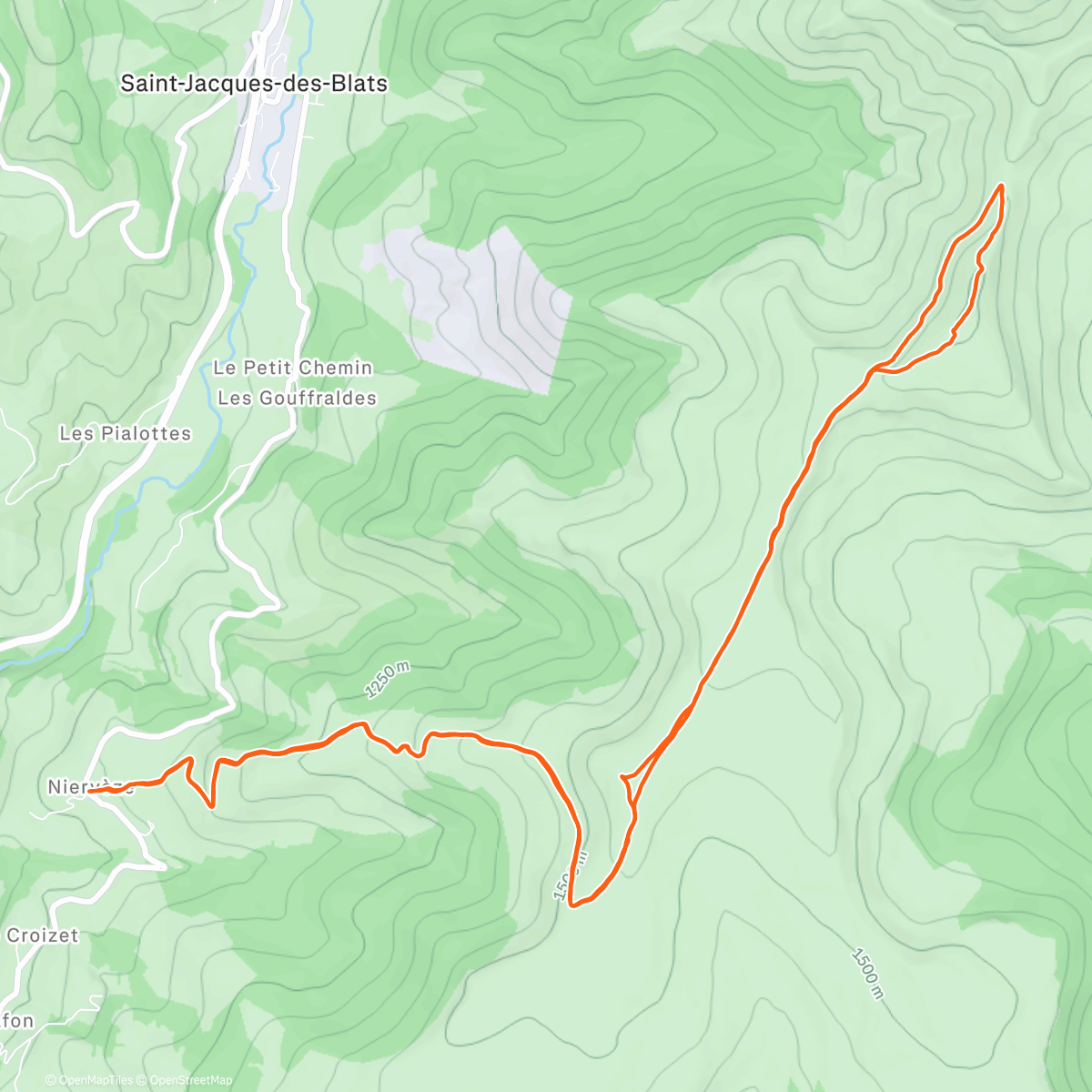 Карта физической активности (Raquettes Trail)