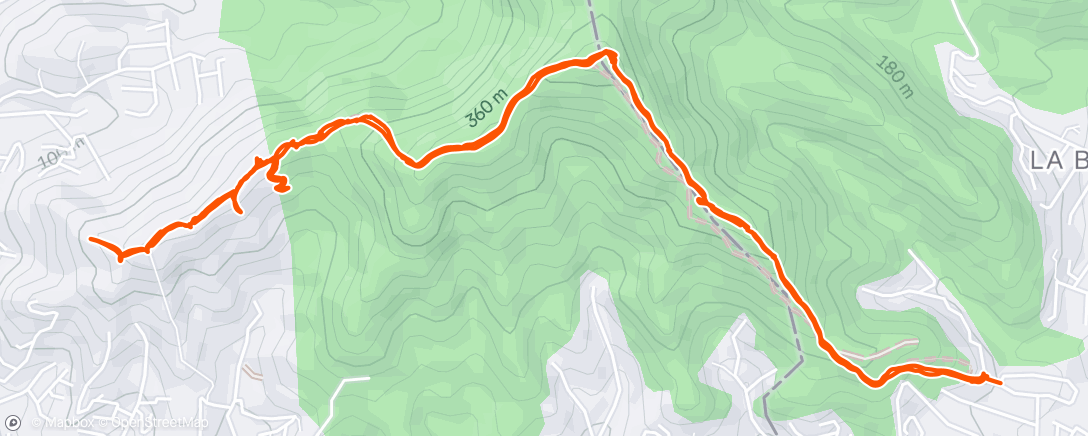 Map of the activity, Lunch Trail Run