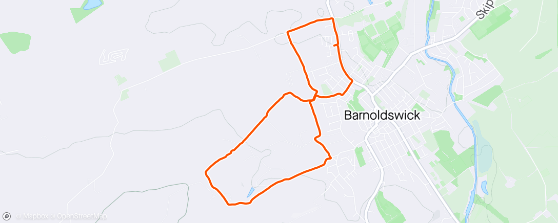 Map of the activity, Lunch Trail Run - nice easy one with bill & the hounds - calf felt aye ok 🥰🥰