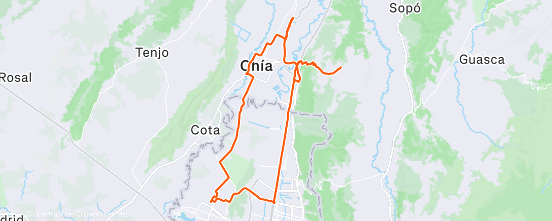 Peta aktivitas, Bicicleta por la mañana