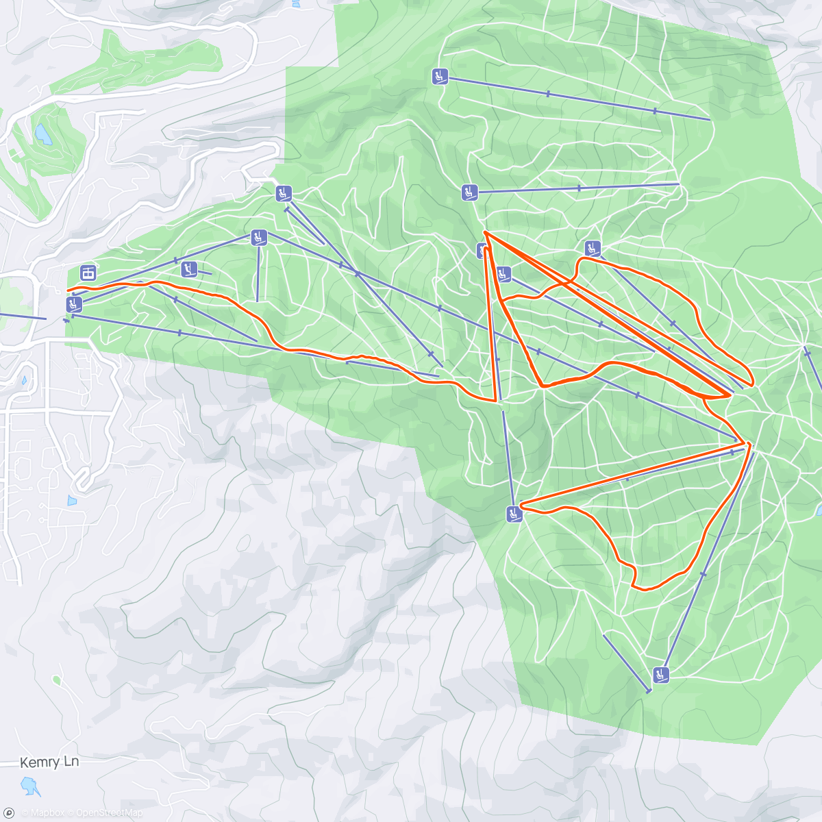 Map of the activity, Wrapping the downhill season…