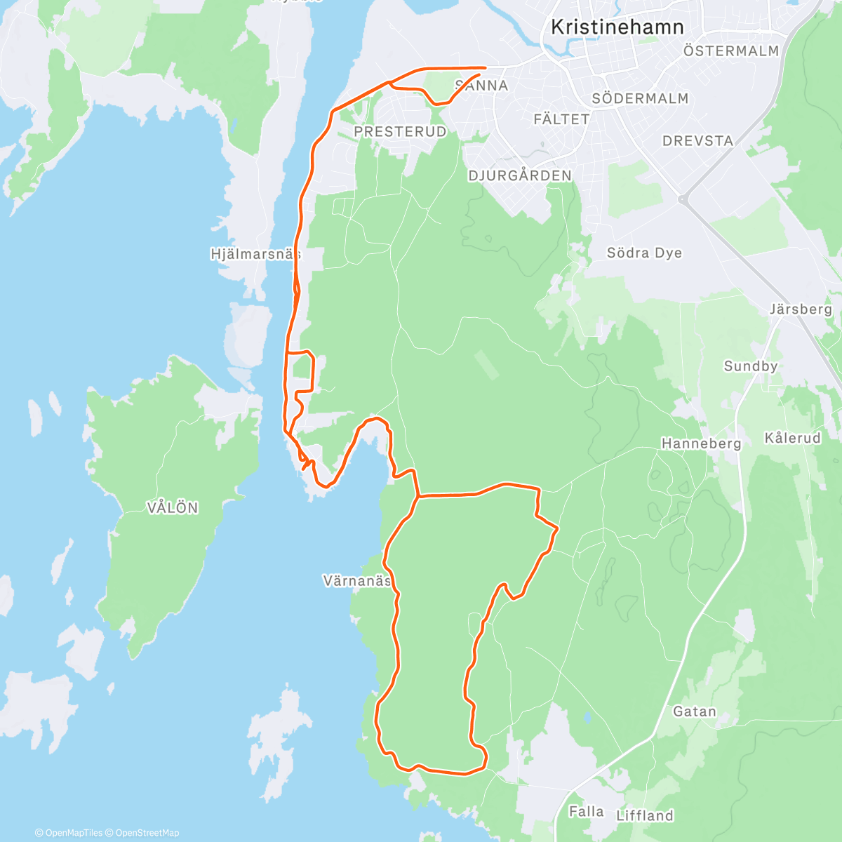 Map of the activity, Solskenstur med Maria och Ulrica ☀️