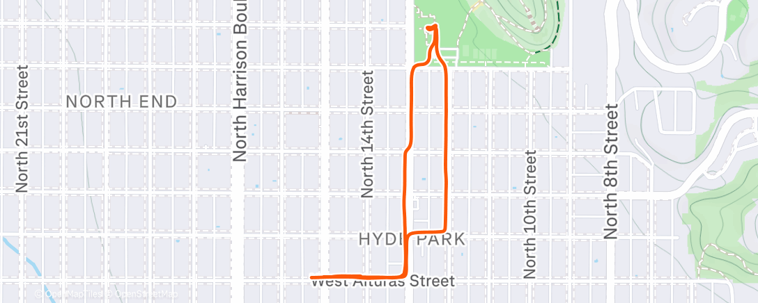 Map of the activity, Afternoon Walk