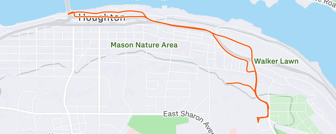 Map of the activity, Afternoon Run