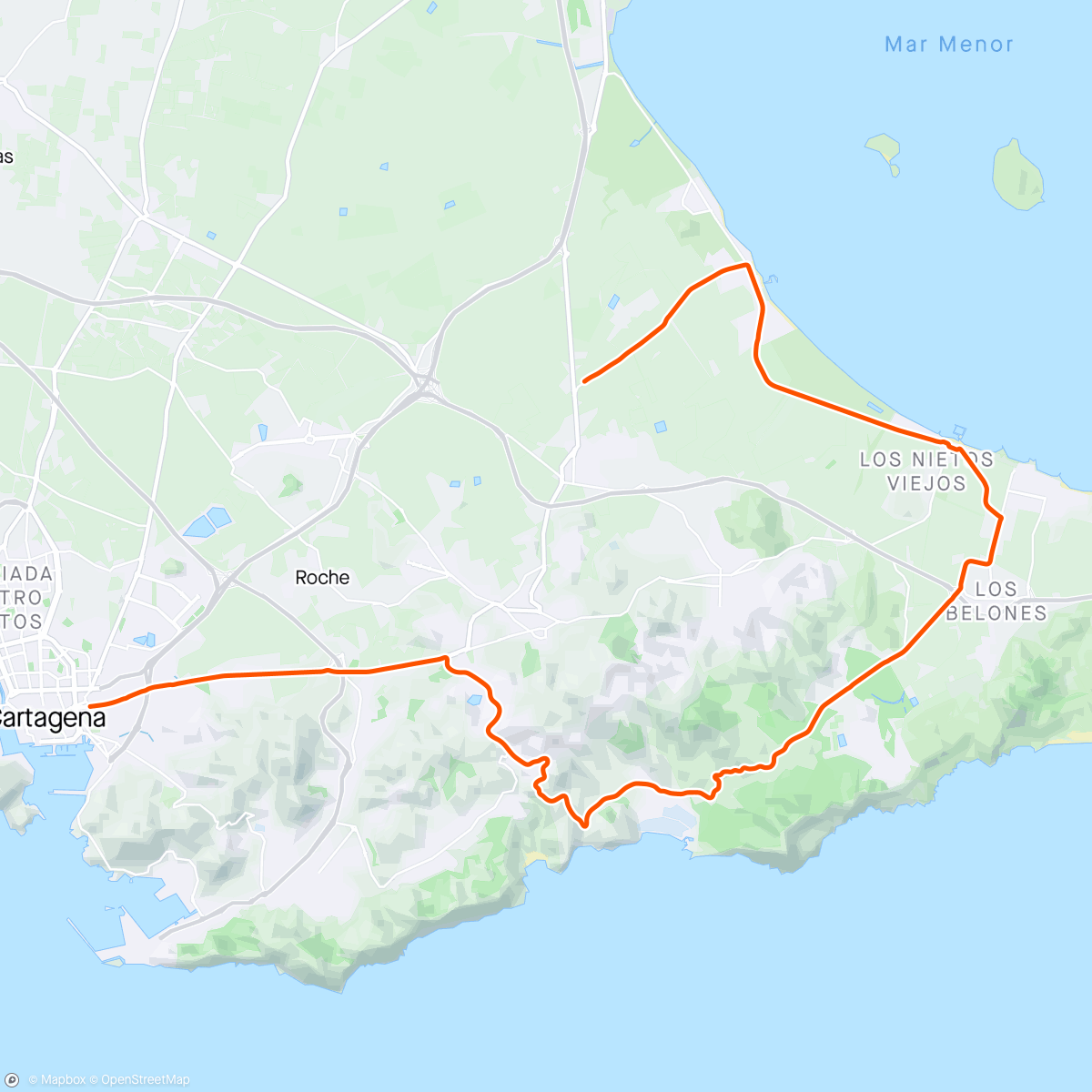 Map of the activity, ROUVY - La Vuelta 2021 | Stage 8 - Cartagena