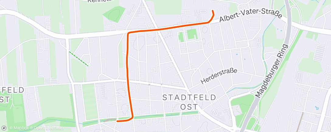 Map of the activity, Fahrt am Morgen