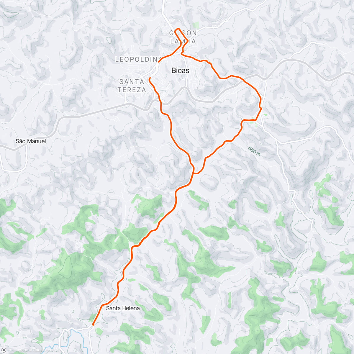 Map of the activity, Btvt SH-Sobe 44-Guarara - Sobe Cutieira