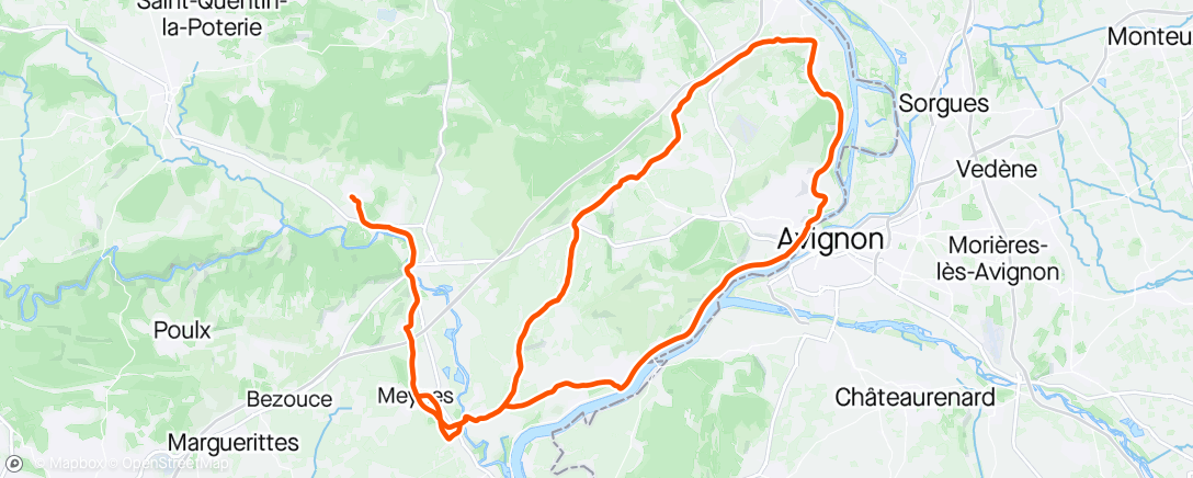 Map of the activity, Morning Ride