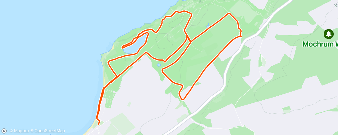 Map of the activity, Lunch Trail Run, that feels better