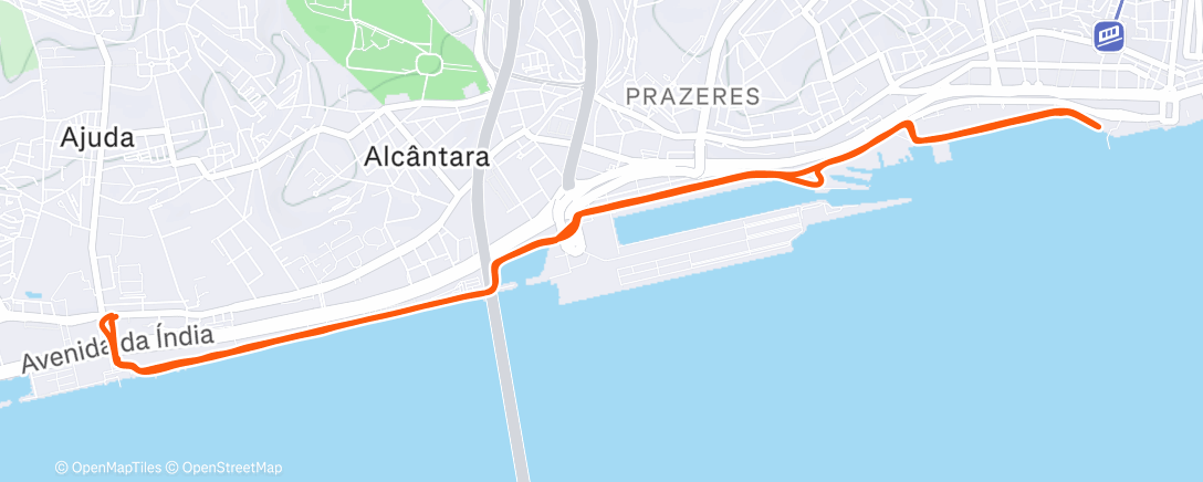 Map of the activity, Morning Run