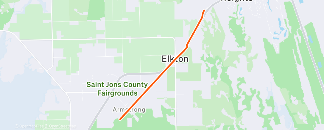 Map of the activity, Morning Run