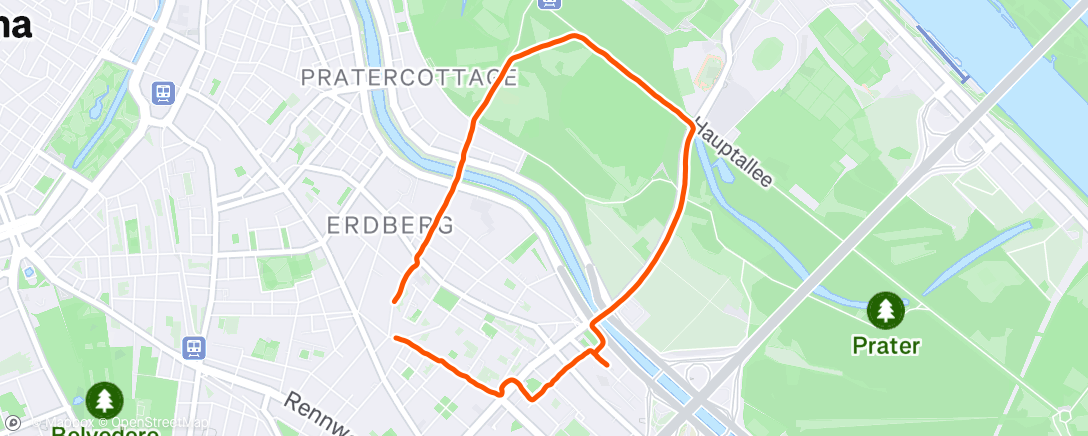 Map of the activity, Morning Run