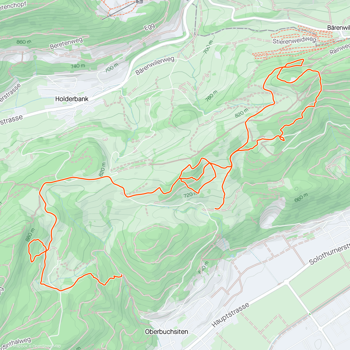 Map of the activity, Swiss night champs