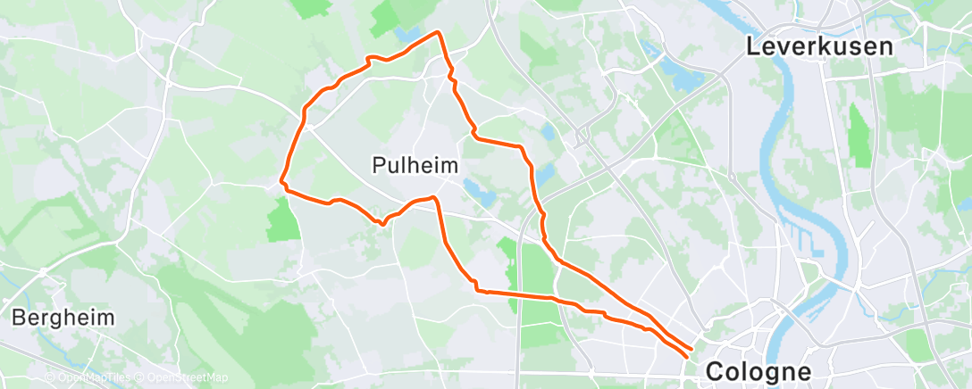 Map of the activity, Fahrt am Nachmittag