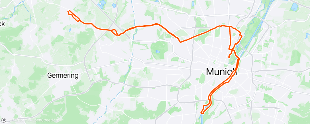 Map of the activity, Missing Link Ride