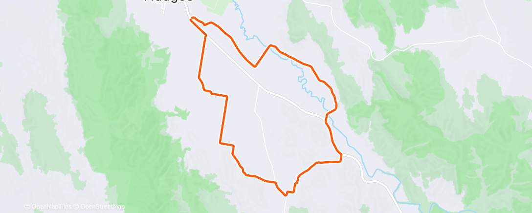 Map of the activity, Afternoon Ride