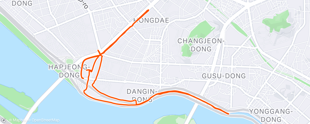 Map of the activity, 🇰🇷 searching for tteokbokki