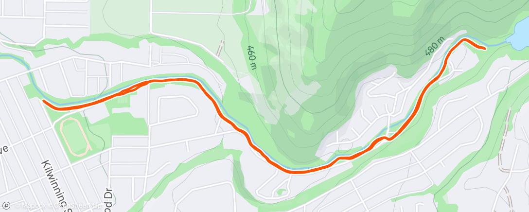 Map of the activity, Morning Run