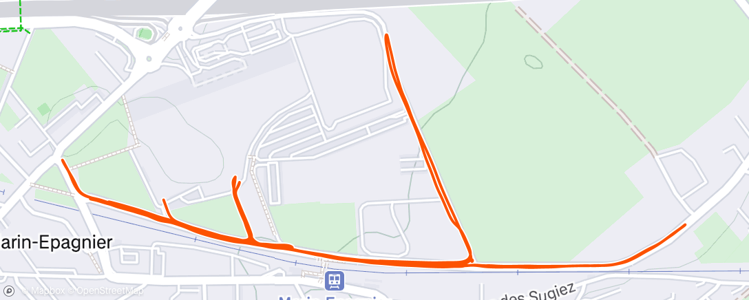 Map of the activity, Evening Run