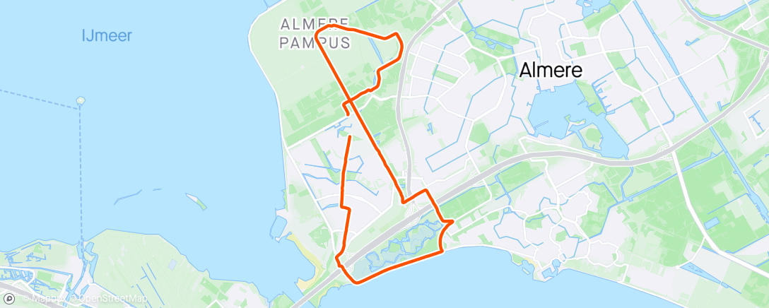 Map of the activity, Easy long run 🌞💜
