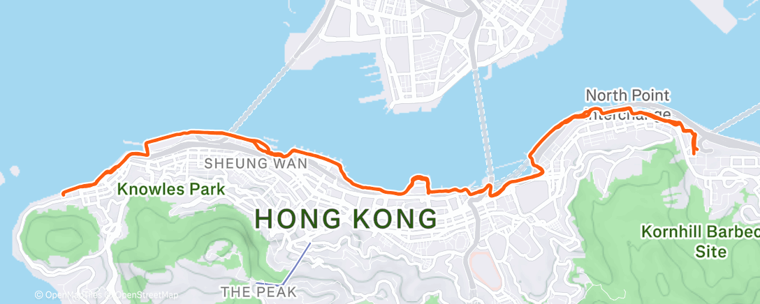 Map of the activity, Morning Trail Run