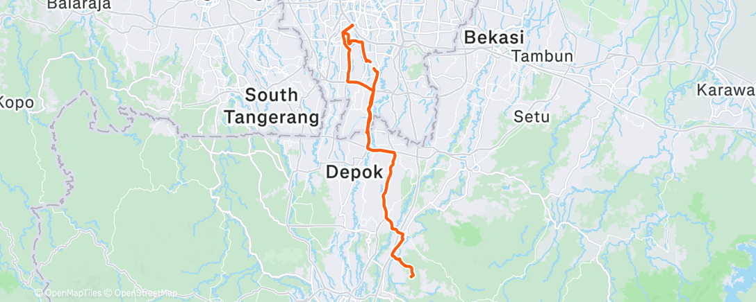 Map of the activity, Morning Emdurance