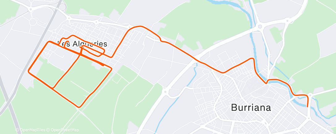 Карта физической активности (Carrera a la hora del almuerzo)