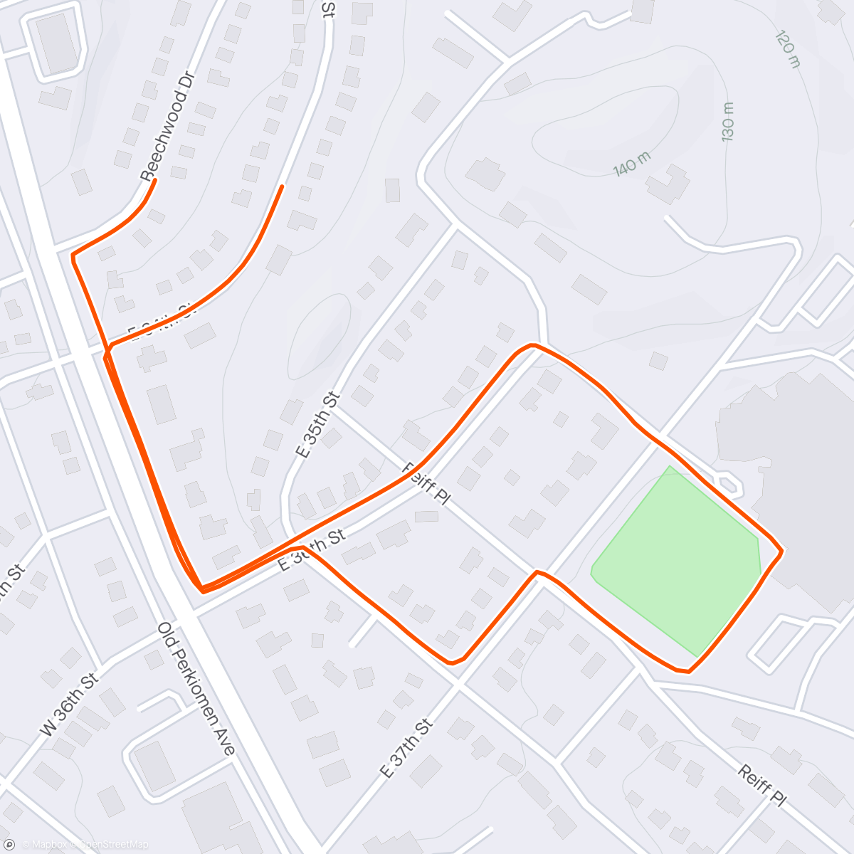 Map of the activity, Evening Walk 249