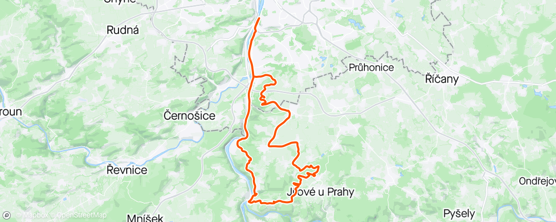 Map of the activity, Poctivej nedělní Cyklolágr🚴🚴